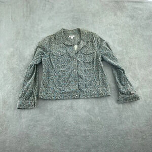 Charter Club Jacket L Cotton Blend Multicolor 4172